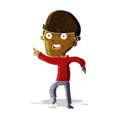 cartoon happy man N90