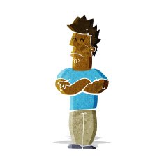 cartoon sulking man N2
