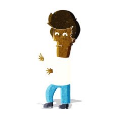 cartoon man gesturing wildly N2