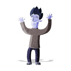 cartoon happy vampire man N6