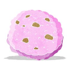 pink cookie cartoon