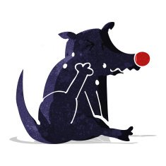 Cartoon Dog Scratching N6