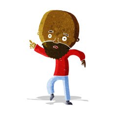 cartoon worried old man pointing N2