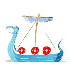 Cartoon Viking Ship N15