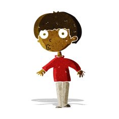 Cartoon Surprised Boy N6