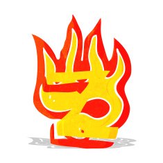 cartoon flaming letter N23