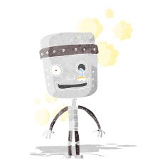 cartoon funny robot N22