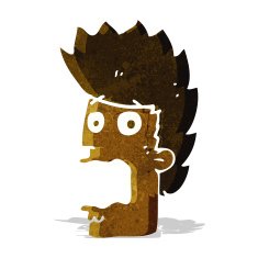 cartoon terrified man N77