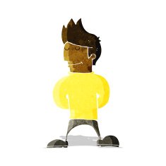 cartoon happy man N96