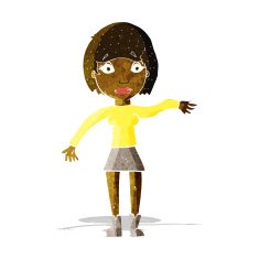 cartoon surprised woman N49