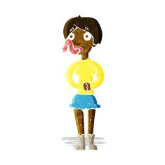 cartoon woman with snake tongue N4