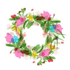 Floral wreath sketch for your design