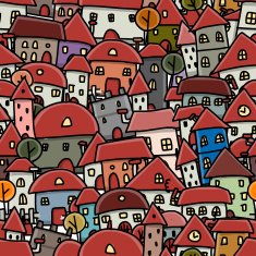 City sketch seamless pattern for your design N8