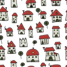 City sketch seamless pattern for your design N9