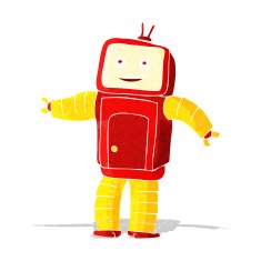 cartoon funny robot N23