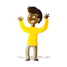 cartoon happy man N98