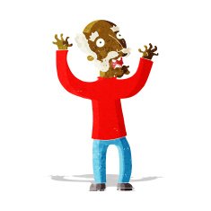 cartoon terrified old man N3