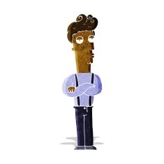 cartoon unimpressed man N2