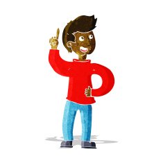 cartoon man with idea N63