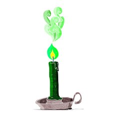 cartoon spooky candle