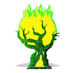 cartoon spooky old tree N9