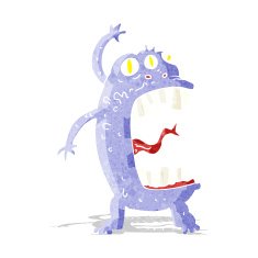 cartoon crazy monster N27