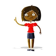 cartoon woman with idea N45