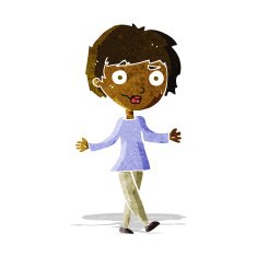 cartoon confused woman N42