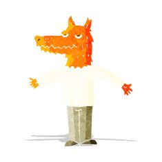 Cartoon Wolf N73