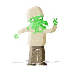 cartoon cool alien N2