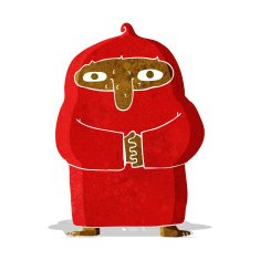 cartoon monk in robe N2