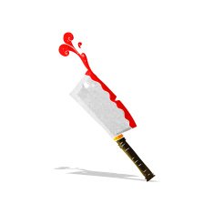 Cartoon Meat Cleaver N6