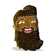 cartoon laughing bearded man N2