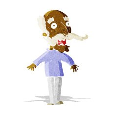 cartoon old man gasping in surprise N2
