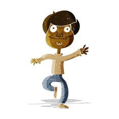 cartoon dancing man N34
