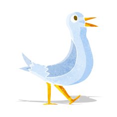 cartoon walking bird N4