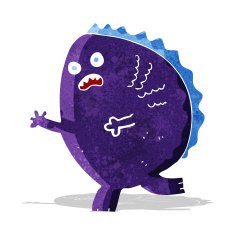 Cartoon monster N75