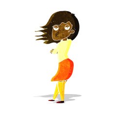 cartoon woman making photo face N2