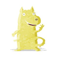 cartoon happy dog N16