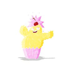 cartoon cupcake monster N6