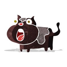 cartoon shocked cat
