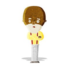cartoon worried old man N4