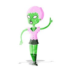 cartoon halloween girl N4