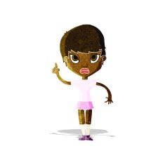 cartoon girl with idea N4