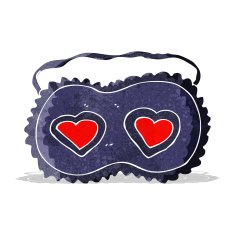 cartoon sleeping mask with love hearts N2