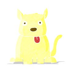 cartoon dog sticking out tongue N4