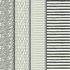 Set of four handdrawn textures