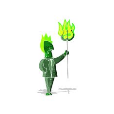 Cartoon Devil With Pitchfork N8