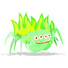 cartoon spooky spider N6