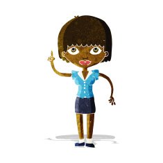 cartoon woman with idea N46